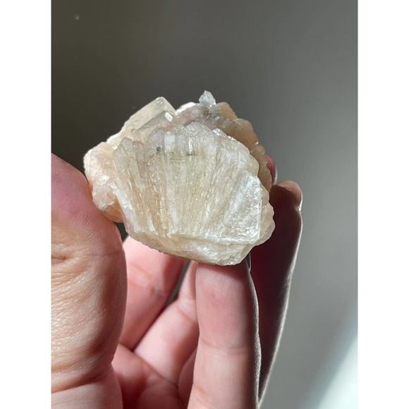 High Grade Peach Stilbite Specimen with Apophyllite - Picture 8 of 9